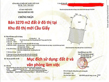SIÊU DỰ ÁN ĐẤT ĐÔ THỊ 3.270M2 TẠI KĐT MỚI CẦU GIẤY – QUY HOẠCH TÒA THÁP 32 TẦNG & THẤP TẦNG